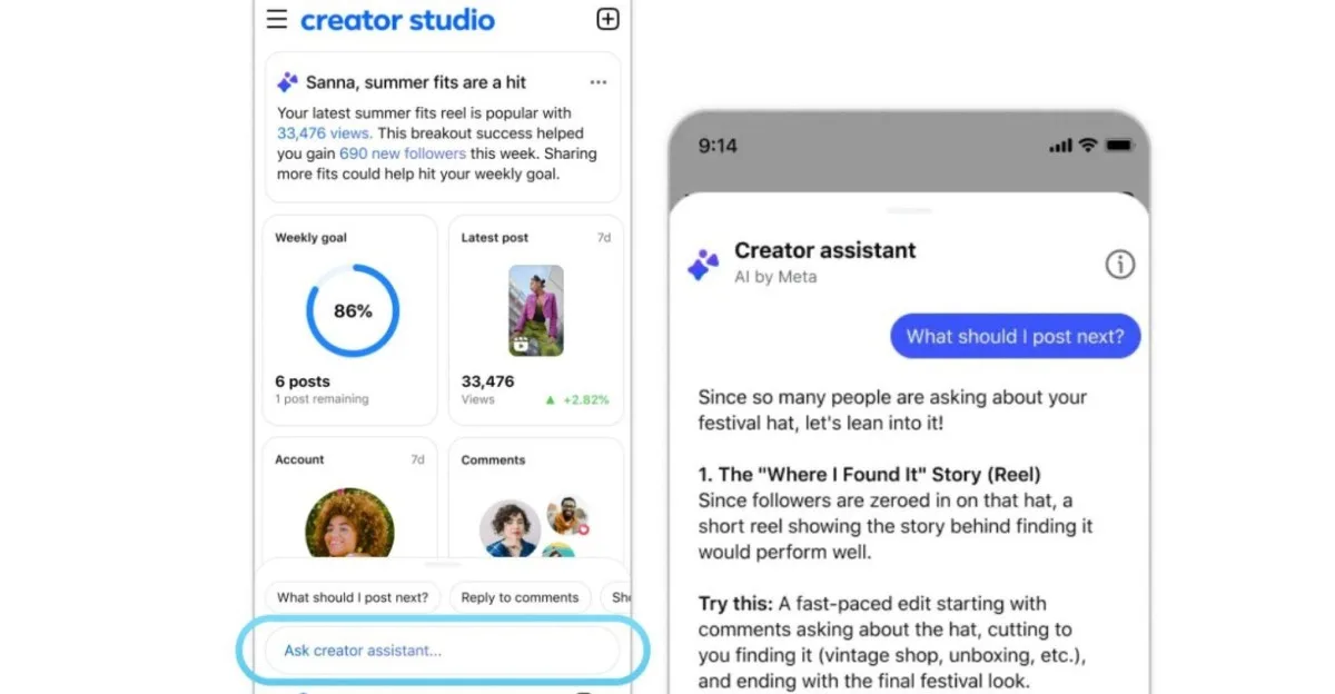 Meta возродила Creator Studio как ИИ-помощника для авторов Facebook