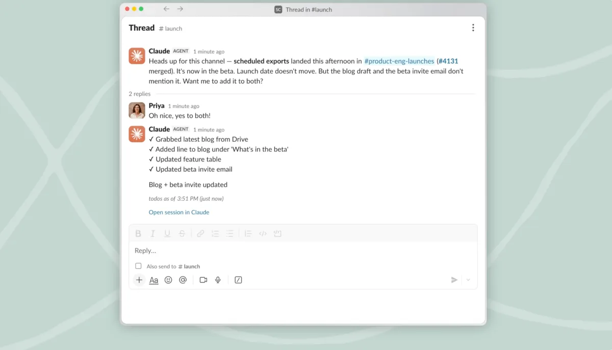 Anthropic запускает Claude Tag — ИИ-участника Slack с памятью и фоновым режимом