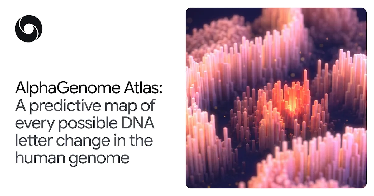 AlphaGenome Atlas: карта всех 9 млрд возможных мутаций человеческого генома