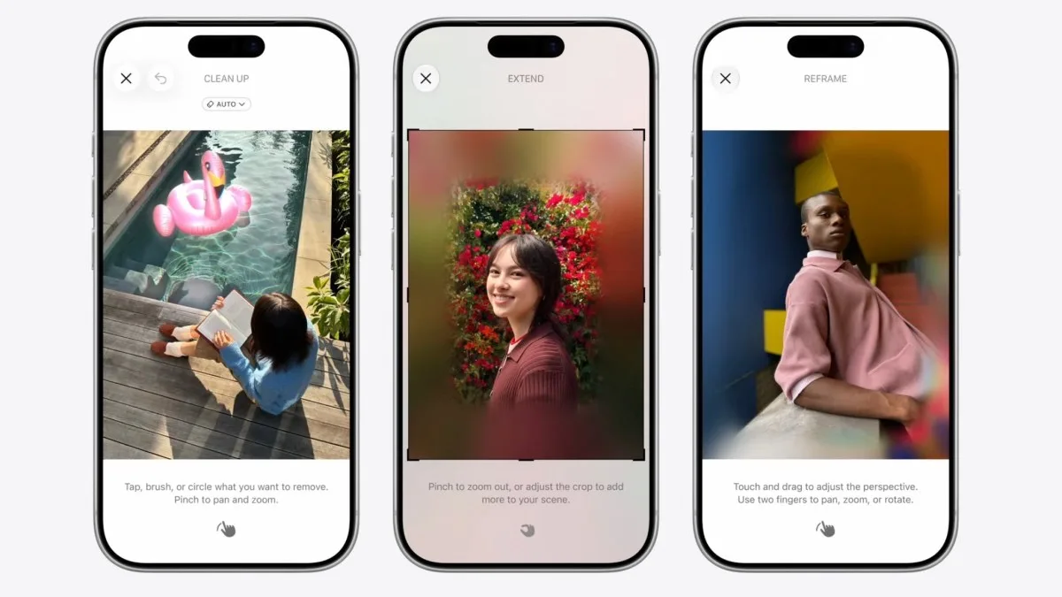 Apple добавит ИИ-инструменты Reframe и Extend в приложение «Фото»