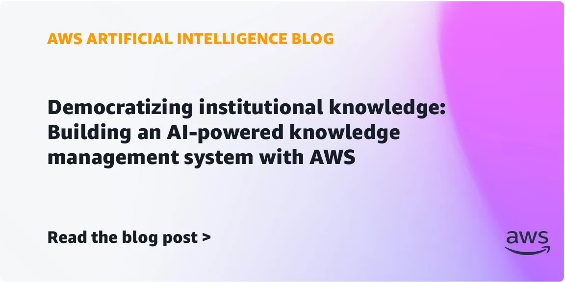 AWS представила ИИ-систему для сохранения корпоративных знаний с голосовым аватаром