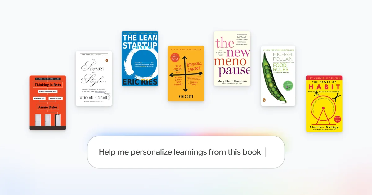 Gemini Notebook получил доступ к книгам Google Play Books