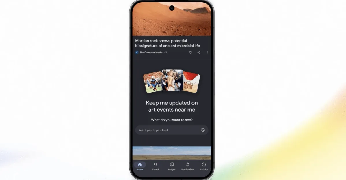 Google Discover получит настройку ленты через ИИ-чат-бота