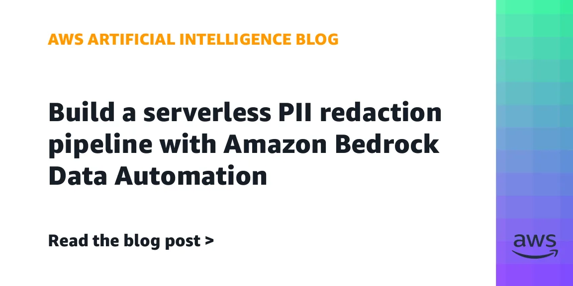 AWS показала серверный конвейер для удаления персональных данных из документов