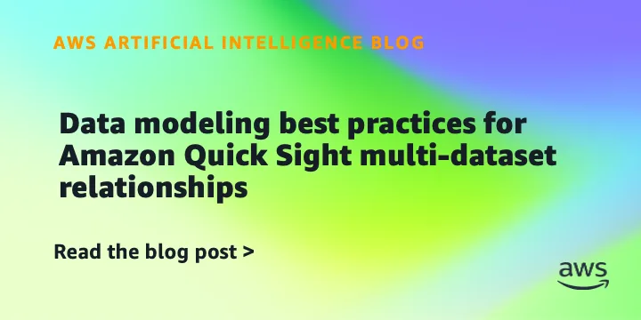 Amazon QuickSight запустил Multi-Dataset Relationships