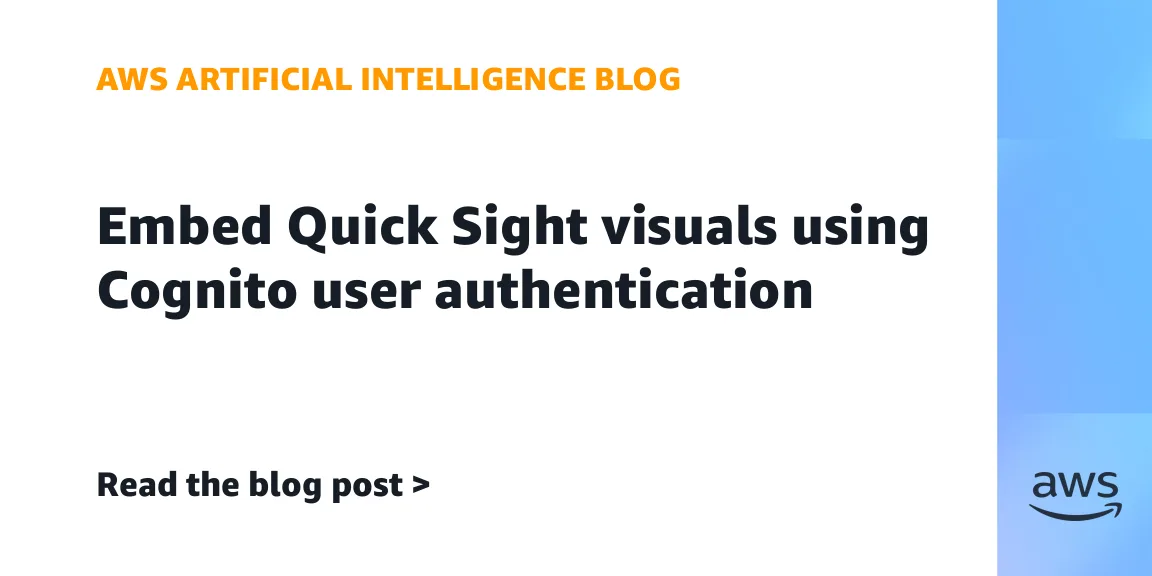 Как встроить отдельные визуализации QuickSight в React с аутентификацией Cognito