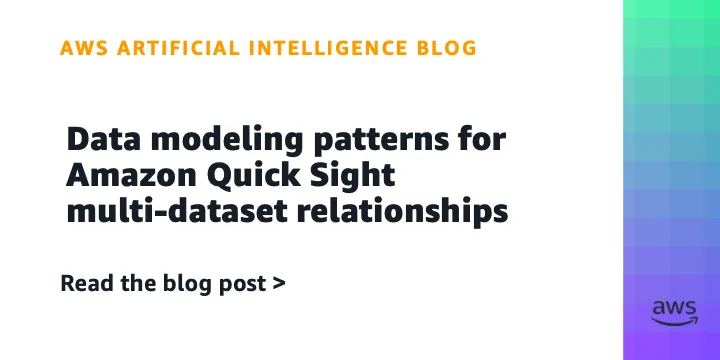 AWS опубликовала руководство по шаблонам моделирования данных для QuickSight