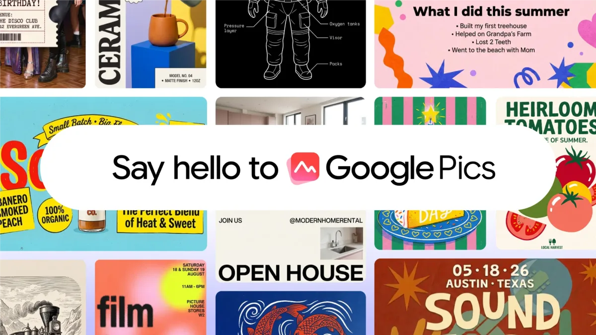 Google Pics: новый ИИ-инструмент для дизайна в Workspace
