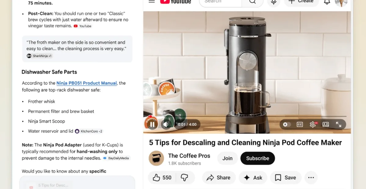 Google обновила AI Mode в Chrome: источники теперь открываются рядом с чатом